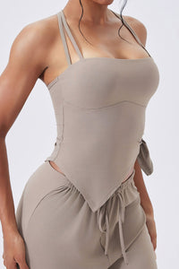 Women Double-Strap Backless Crisscross Yoga Sports Bra