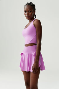 Women Stretch Tennis Set Removable Padding Sports Outfit