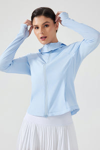 Women Hooded Face-Covering Uv Protection Cooling Quick-Dry Breathable Outdoor Sunscreen Jacket