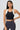 Women Color Block Short Built-In Bra Sculpting Cross Back Yoga Sports Bra