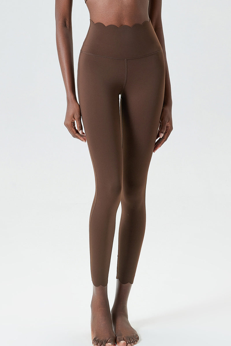 Women Plus-Size Wave High-Waisted Quick-Dry Sculpting Yoga Leggings