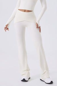 Women High-Waisted Flared Sculpting Yoga Leggings