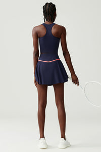 Women Stretch Tennis Set Removable Padding Sports Outfit
