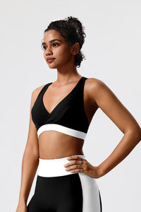 Women Eco-Friendly Fabrics Cross Back Color Collision With Padded Running Casual Sports Fitness Yoga Tank Tops