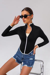 Women White Piping Sports Jacket