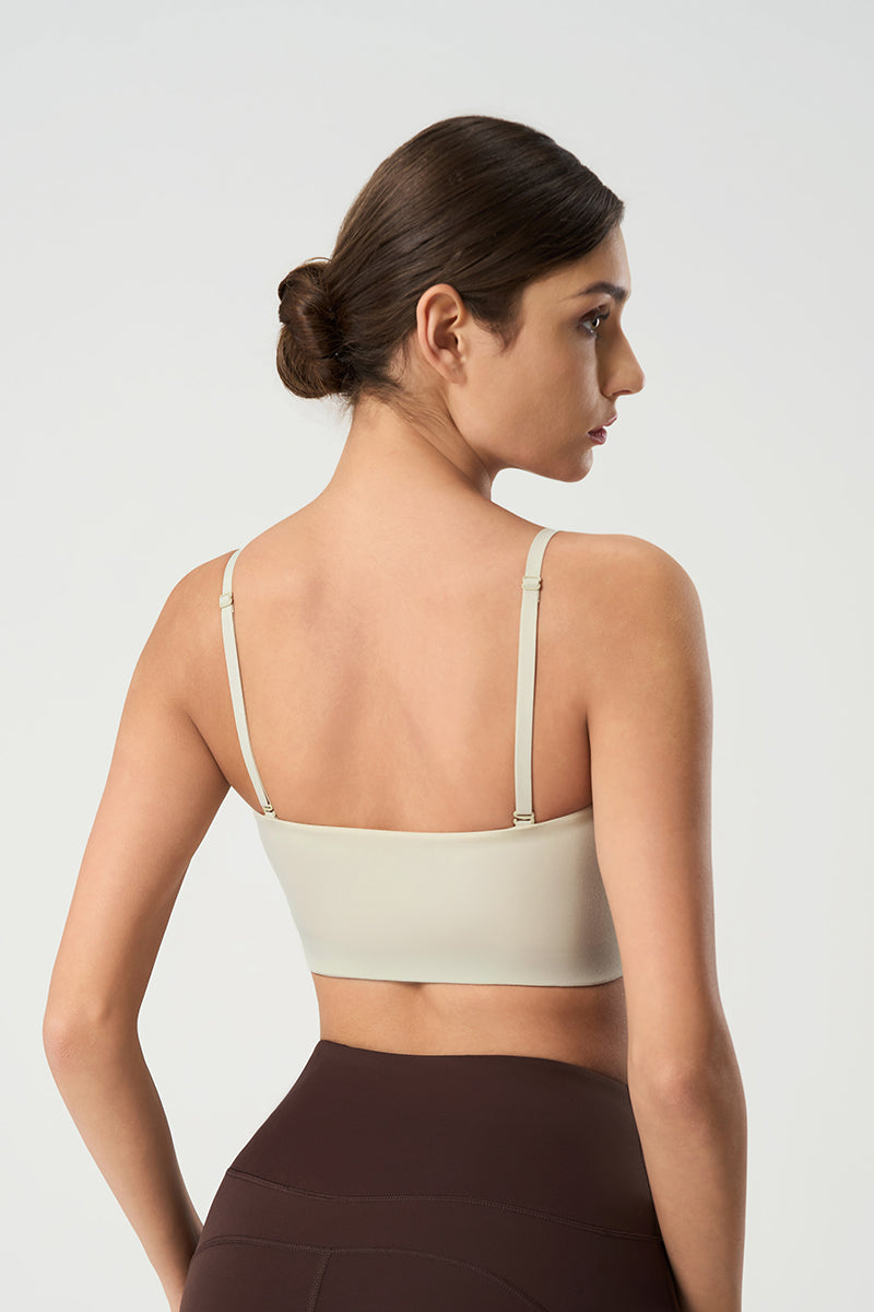 Women Adjustable Straps Naked-Feel Skin-Friendly Yoga & Fitness Sports Bra