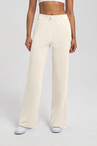 Women Modal Air Layer Loose Fit Yoga Straight Leg Pants