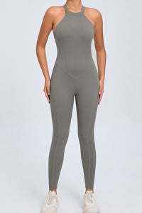 Women Back Buckle Backless Peach Butt Quick Dry One Piece Sports Fitness Yoga Bodysuit