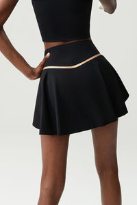 Women High Waist Tennis Skirt Two Layer Quick Dry Sports