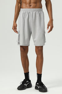 Men Running Training Four-Way Stretch Quick-Dry Reflective Casual Fitness Mid-Length Shorts