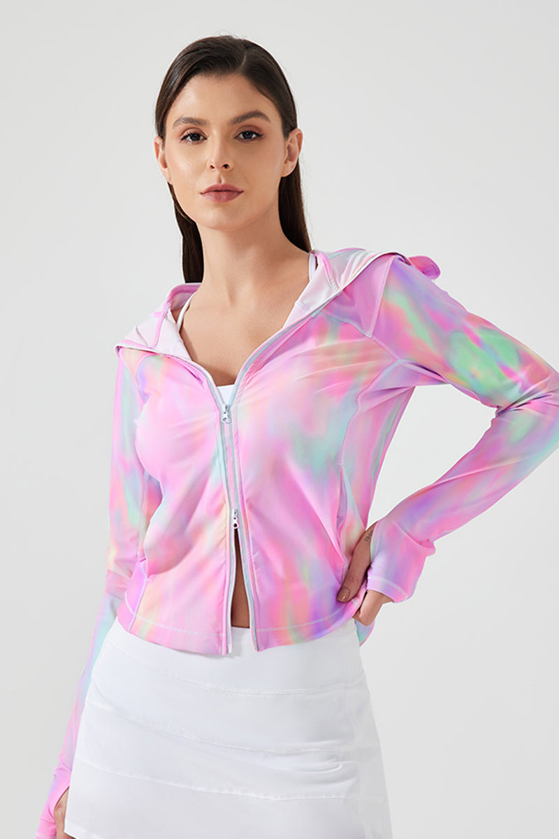 Women Hooded Face-Covering Uv Protection Cooling Quick-Dry Breathable Outdoor Sunscreen Jacket