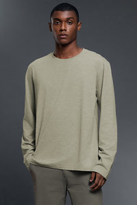Men Round Neck Breathable Stretchy Casual Sport Long Sleeves