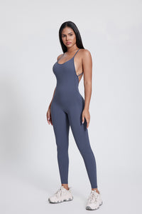 Women'S Cross-Leaky Back Yoga High-Elastic Bodysuit
