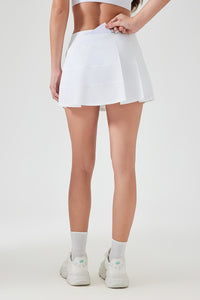 Women Anti-Slip Quick-Dry Rear Pocket Double-Layer Yoga Tennis Sports Skirt