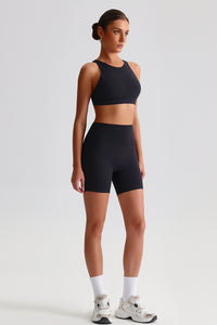 Women Outdoor Quick-Dry Naked Sensation Yoga Set: Cross-Back Slim-Fit Sports Bra + High-Waisted Sculpting Shorts