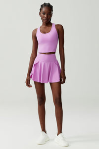 Women Stretch Tennis Set Removable Padding Sports Outfit