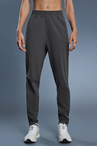 Women Breathable Convertible Hem Workout Jogger Pants