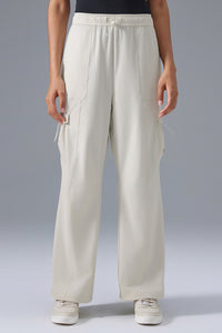 Women Relaxed-Fit Cargo Jogger Utility Workout Pants