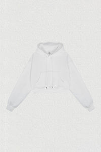 Women's velvet thickened cropped hooded sweatshirt