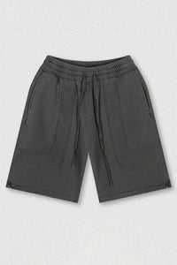 Vintage Washed Athletic Shorts - Unisex Heavyweight Distressed 5-Inch Shorts