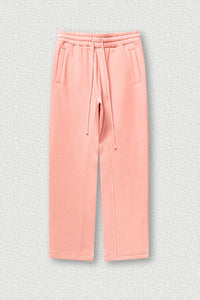 Solid Color Fleece-Lined Sweatpants - Winter Thermal Straight Leg Pants