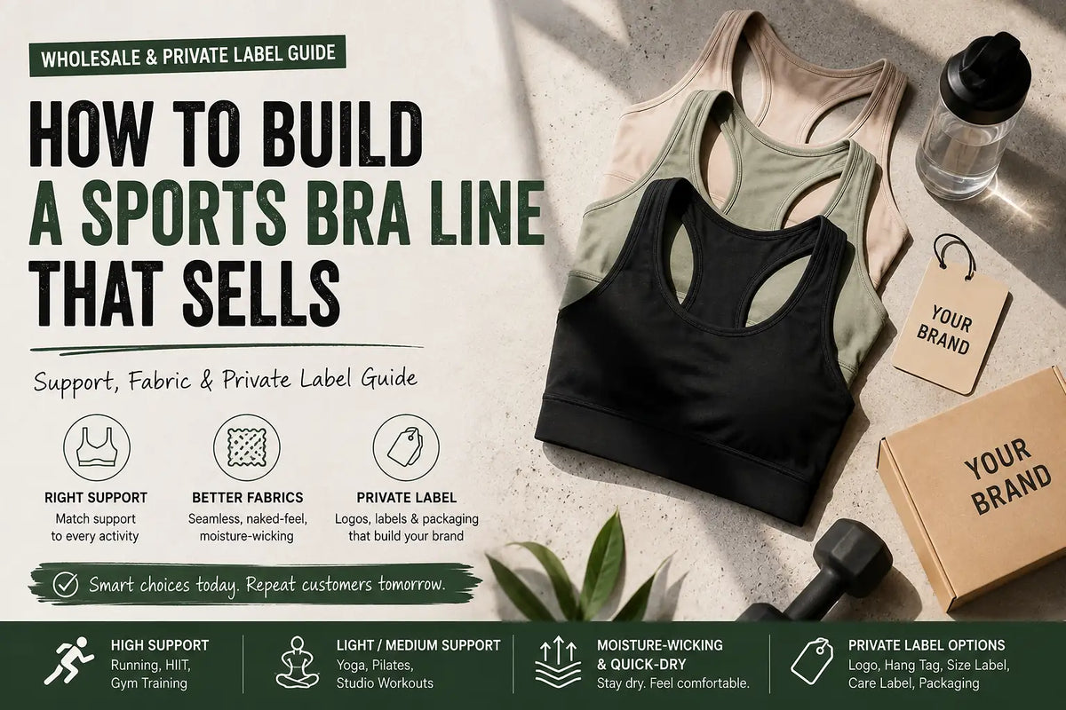 How to Build a Sports Bra Line That Sells: Support, Fabric & Private Label Guide
