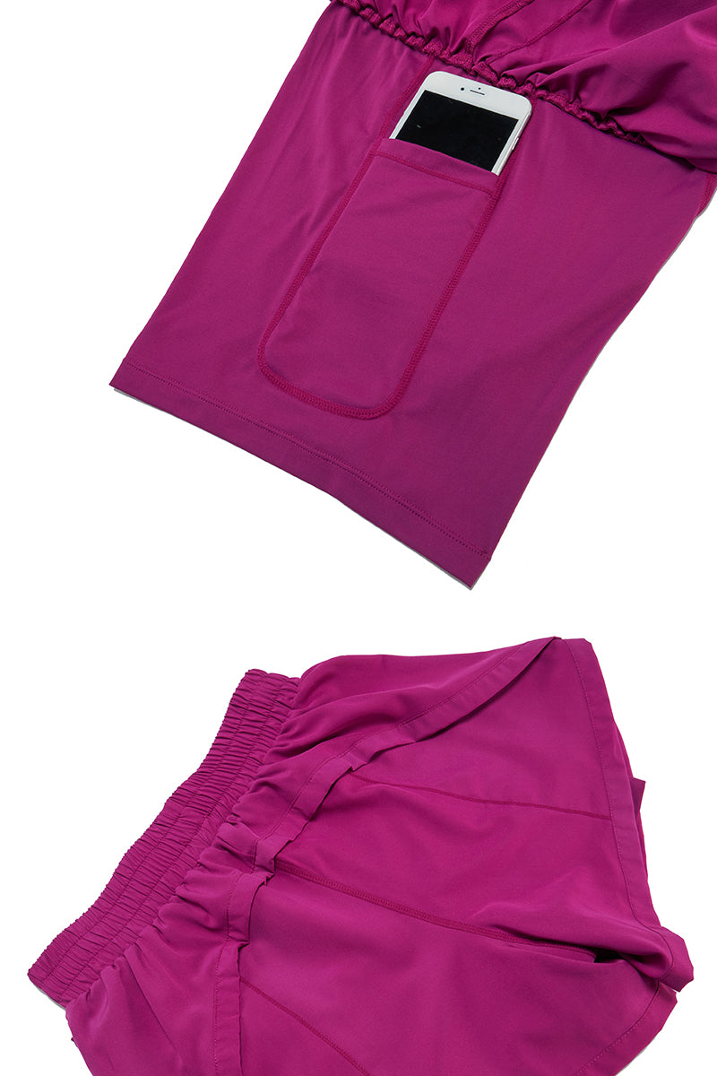 Women's Hidden Pocket Loose Fit Athletic Shorts