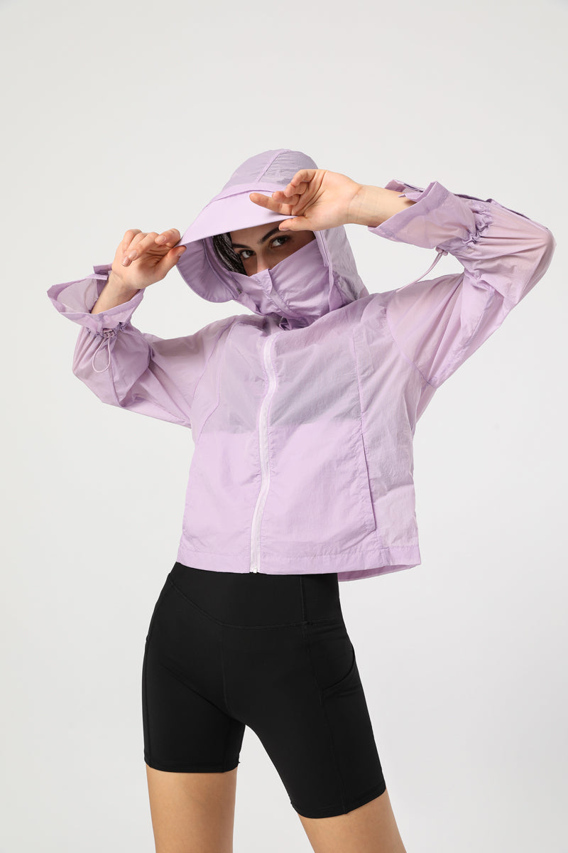 Sun-Protective Zip Raglan Sleeve perfermance jackets