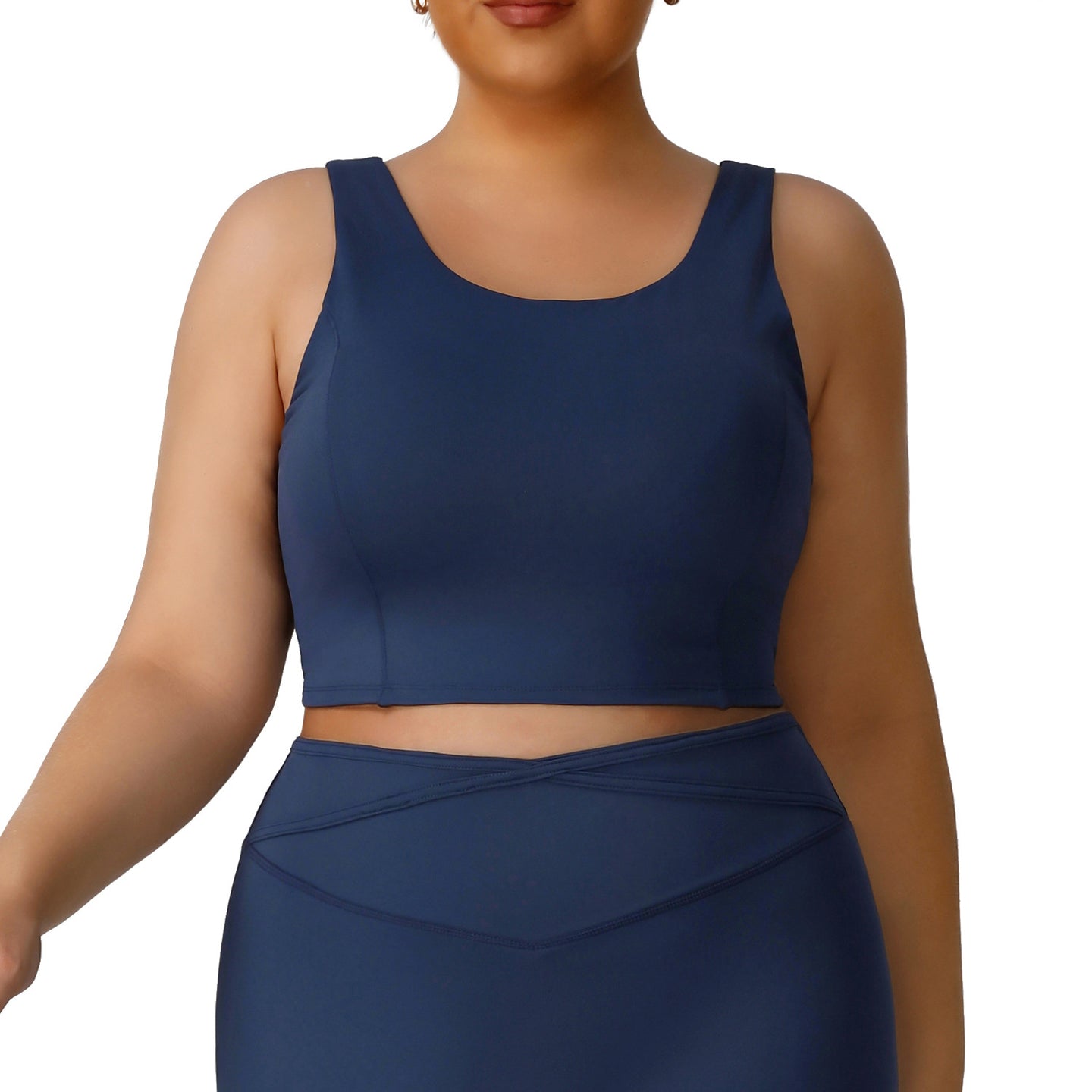 Plus size with chest pad high stretch nude bra sports yoga vest