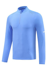 Men Half-Zip Breathable Outdoor Training Long Sleeve Top