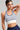 Women Halter Striped Quick-Dry Built-in Sports Bra