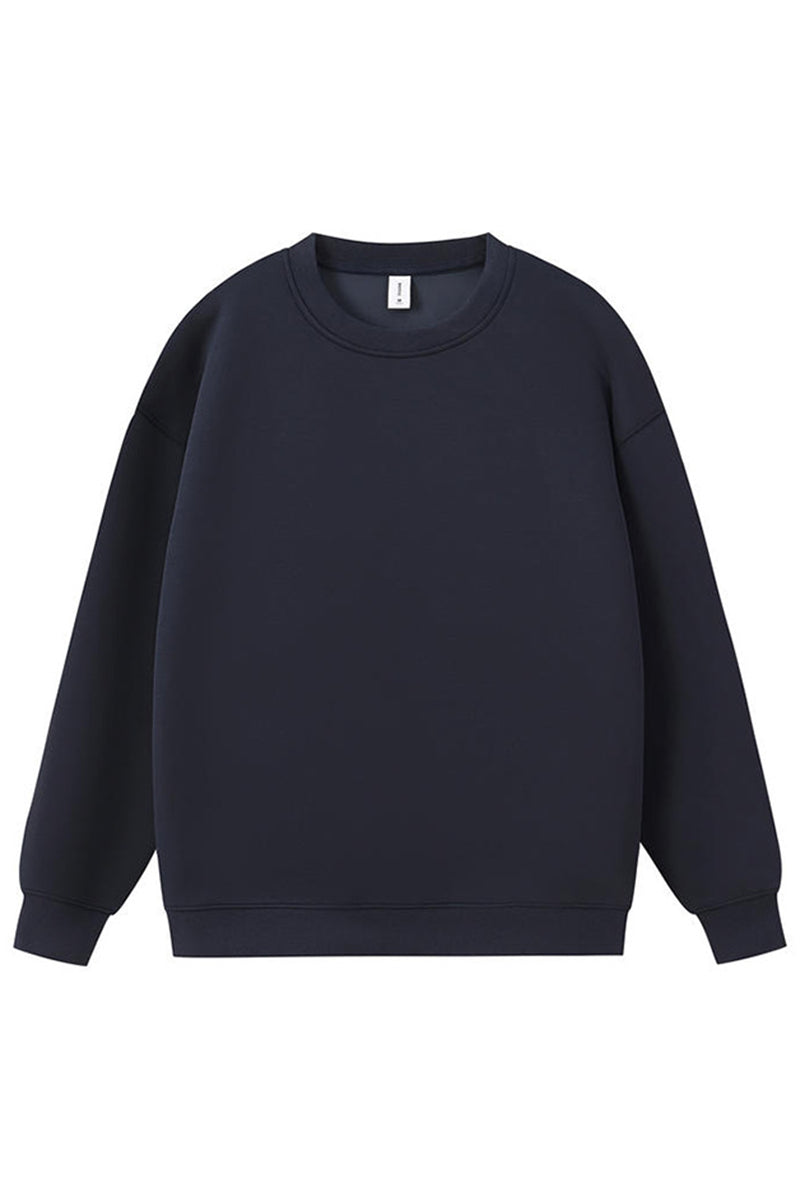 Men Heavyweight Cotton-Blend Crewneck Sweatshirt