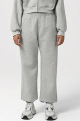 Women Hi-Waist Cuffed Sport Sweatpants