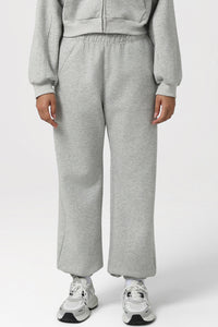 Women Hi-Waist Cuffed Sport Sweatpants