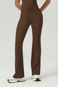 Women Butt-Lifting High-Waisted Elastic Quick-Dry Yoga Flared Pants With T-Sculpt