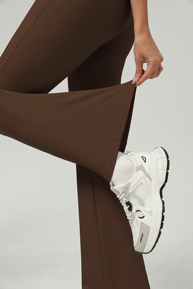 Women Butt-Lifting High-Waisted Elastic Quick-Dry Yoga Flared Pants With T-Sculpt