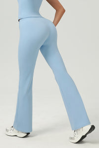 Women Butt-Lifting High-Waisted Elastic Quick-Dry Yoga Flared Pants With T-Sculpt