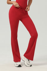Women Butt-Lifting High-Waisted Elastic Quick-Dry Yoga Flared Pants With T-Sculpt