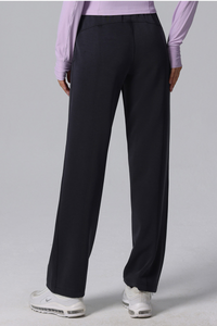 Women's Modal Air Layer Solid Sports Straight-Leg Pants
