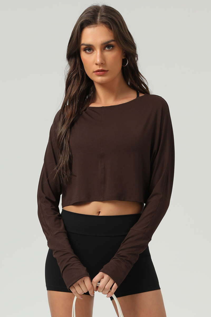 long sleeves  Cropped crop top