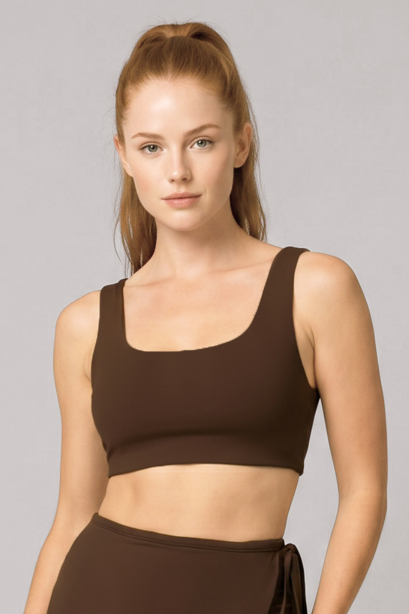 Women's Athletic Cross Tie Back Padded Sports Yoga Bra