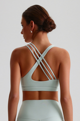 Women's Asymmetrical  Cross Back Sports Bra