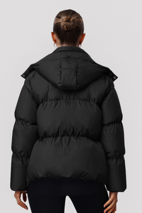 Women's Cropped Hooded Cotton Jacket