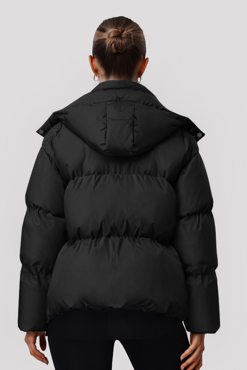 Women's Cropped Hooded Cotton Jacket