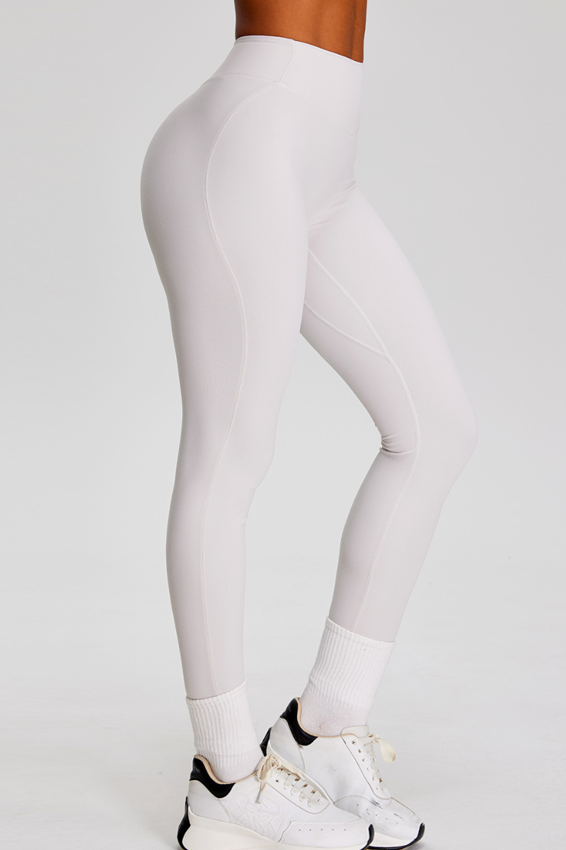 Women's Sports Naked-Feel High-Waisted Pleated Yoga Leggings