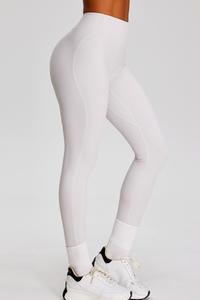 Women's Sports Naked-Feel High-Waisted Pleated Yoga Leggings