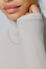 Women Soft Thin Stretch High Neck Slim Fit Yoga T-Shirt