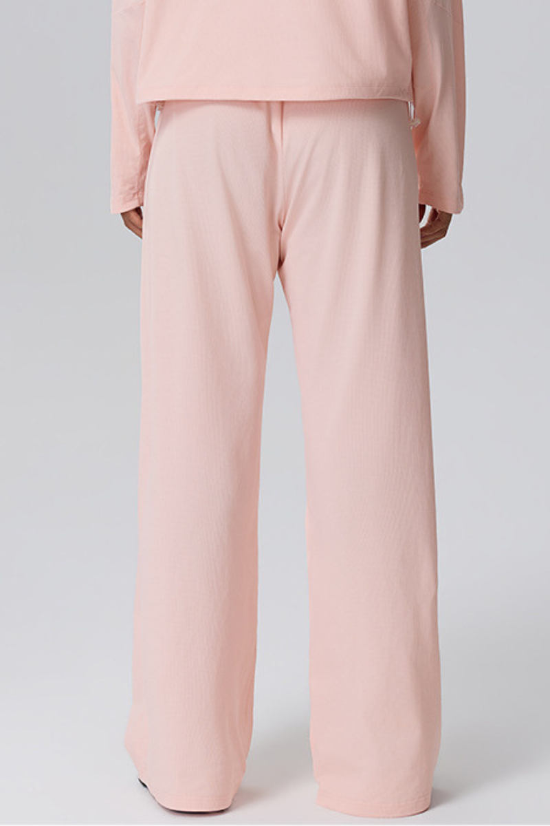 Women Fall Quick Dry lastic Waist Drawstring Wide-Leg Pants