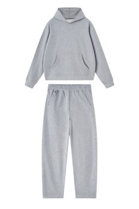 Women's Fall Set:Heavyweight Hoodie And Curved Sweatpants