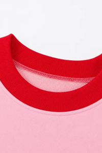 Women's Fall Color Block Contrast Mock Neck Sweatshirt